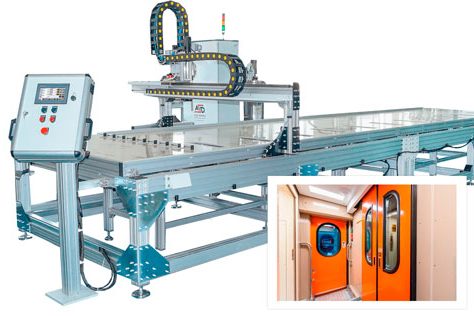 Оборудование склеивания при производстве дверей и окон транспорта
